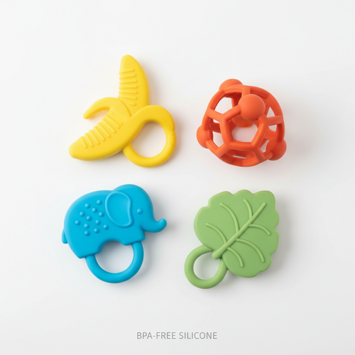 Baby Silicone Teething Toy Set 4pc