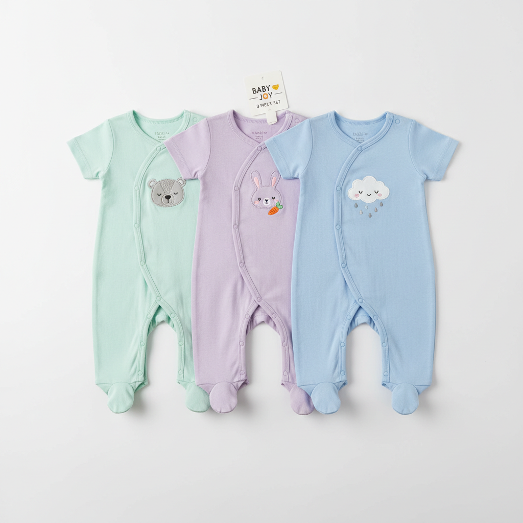 Baby Romper Jumpsuit Set 3pc
