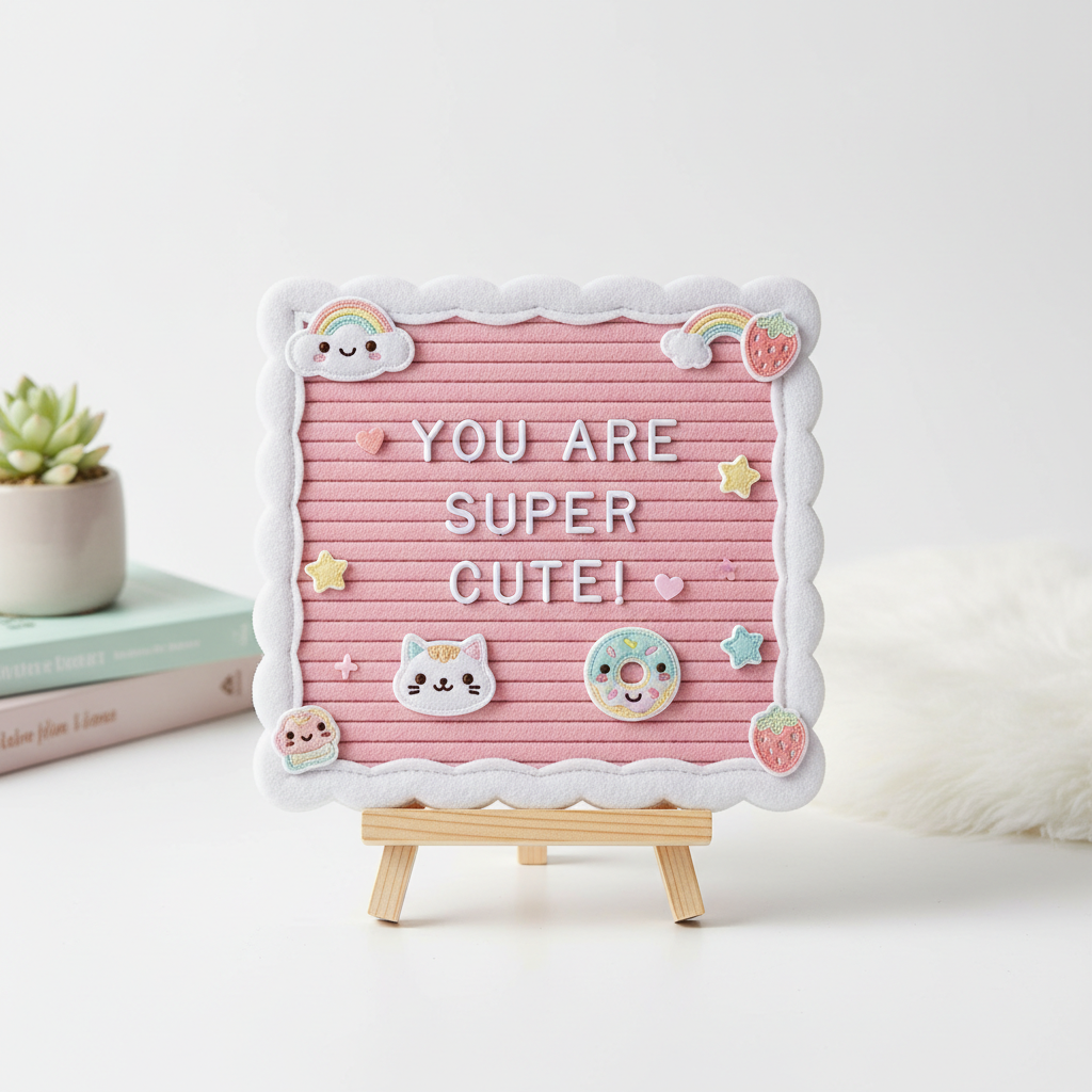 Kawaii Felt Letter Board