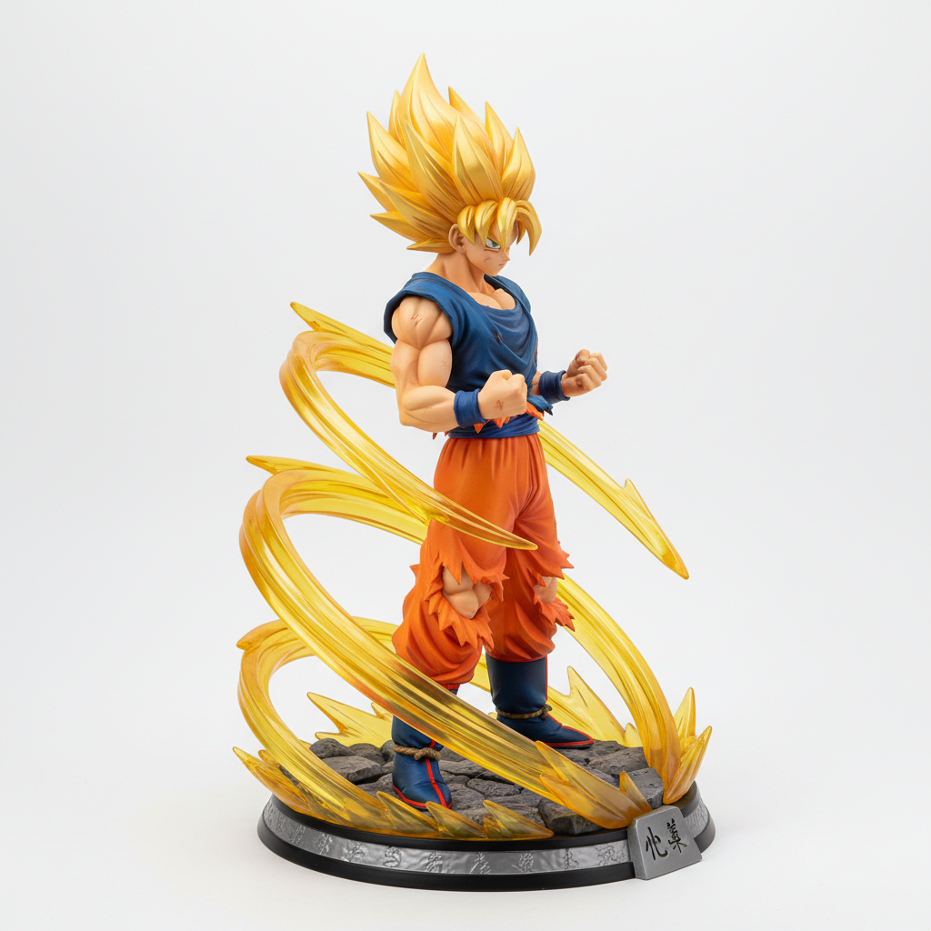Goku Super Saiyan Statue Side