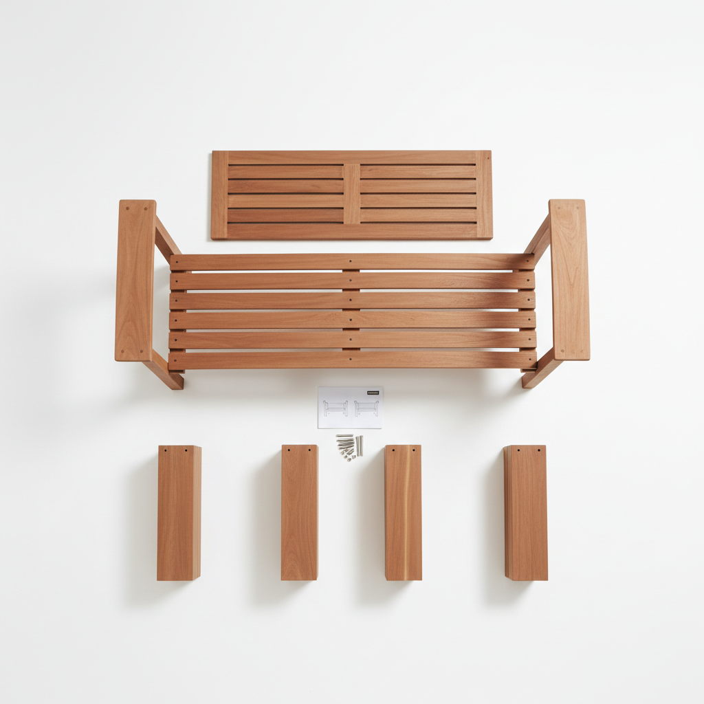 Outdoor Wooden Garden Bench 4-Foot