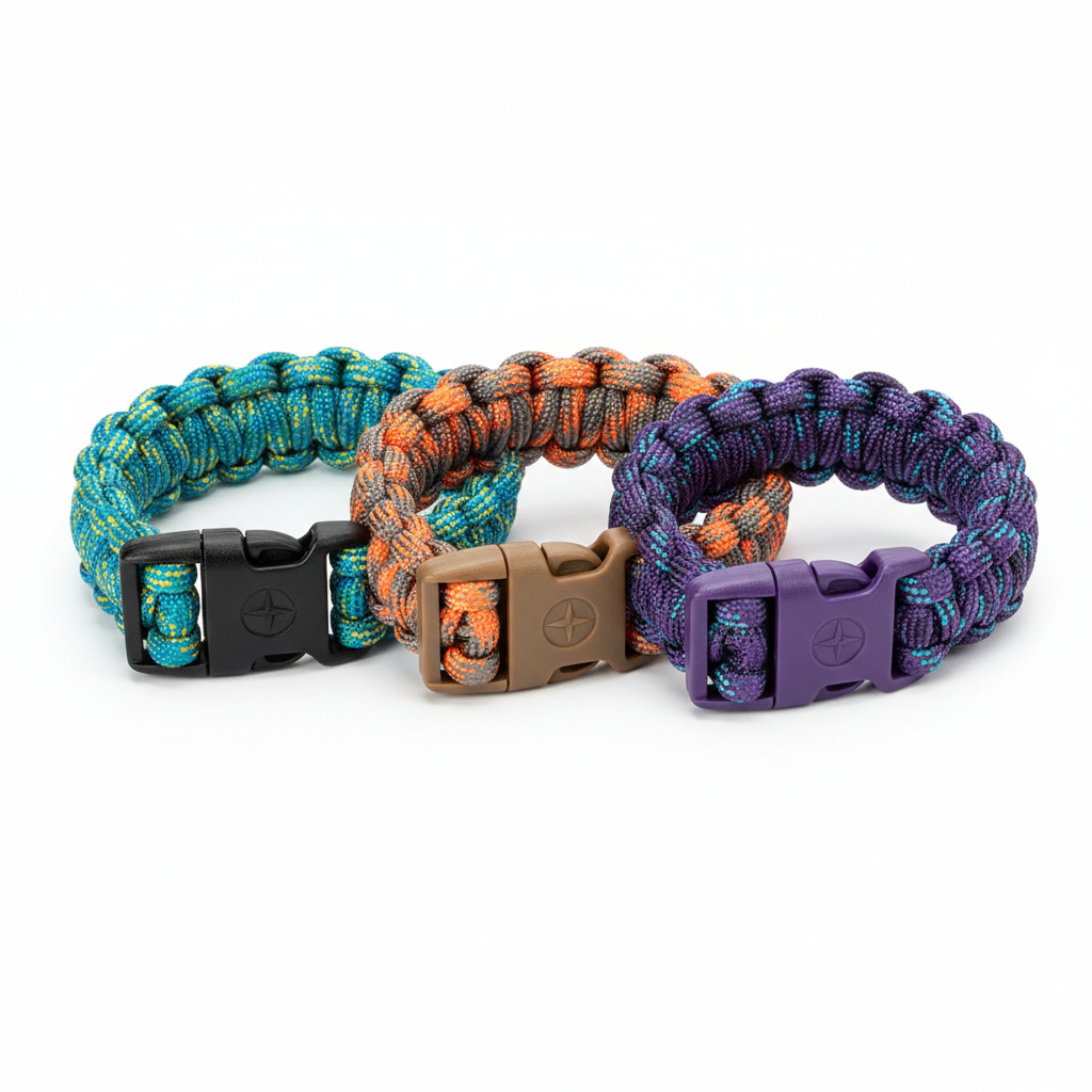 Paracord Survival Bracelet Set 3pc
