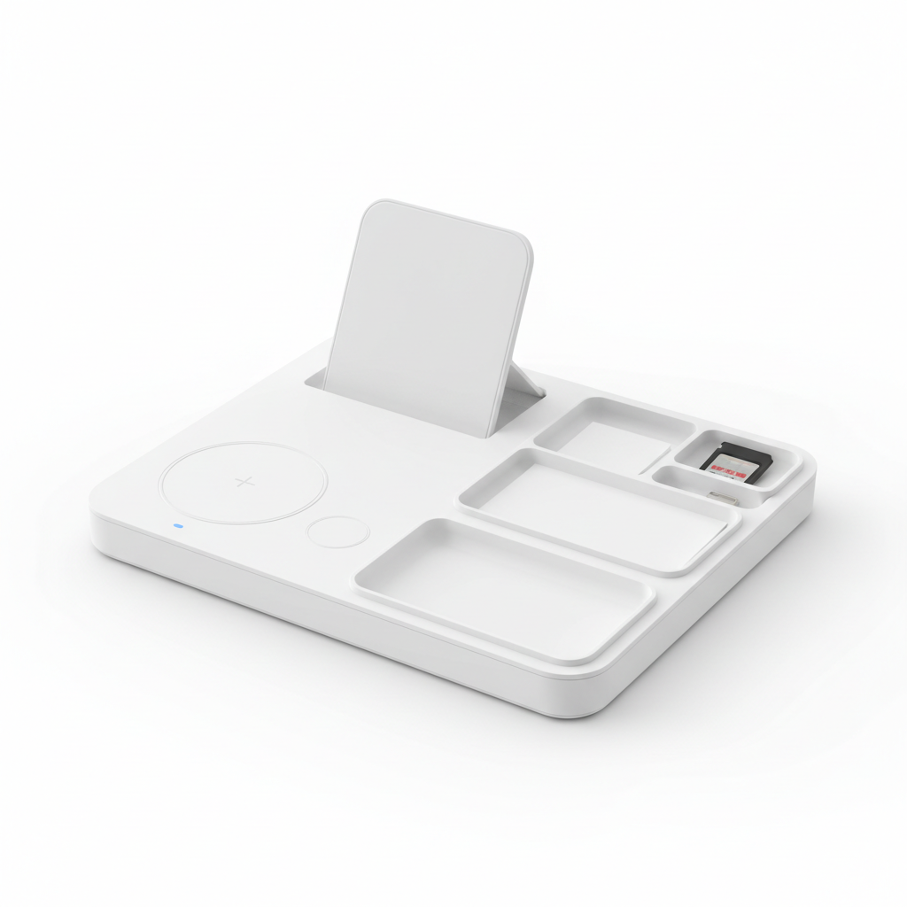 Wireless Charging Desk Organizer Station