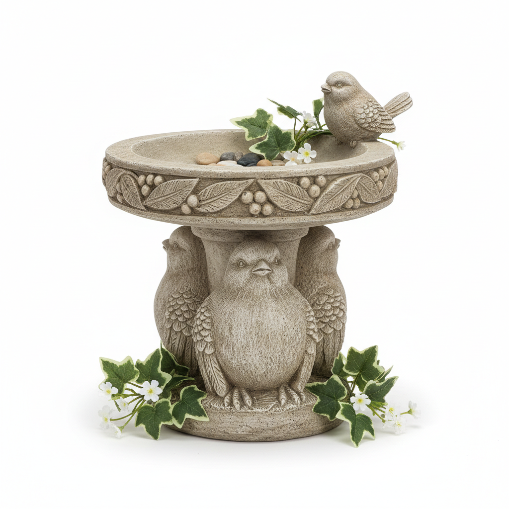 Decorative Garden Bird Bath Statue