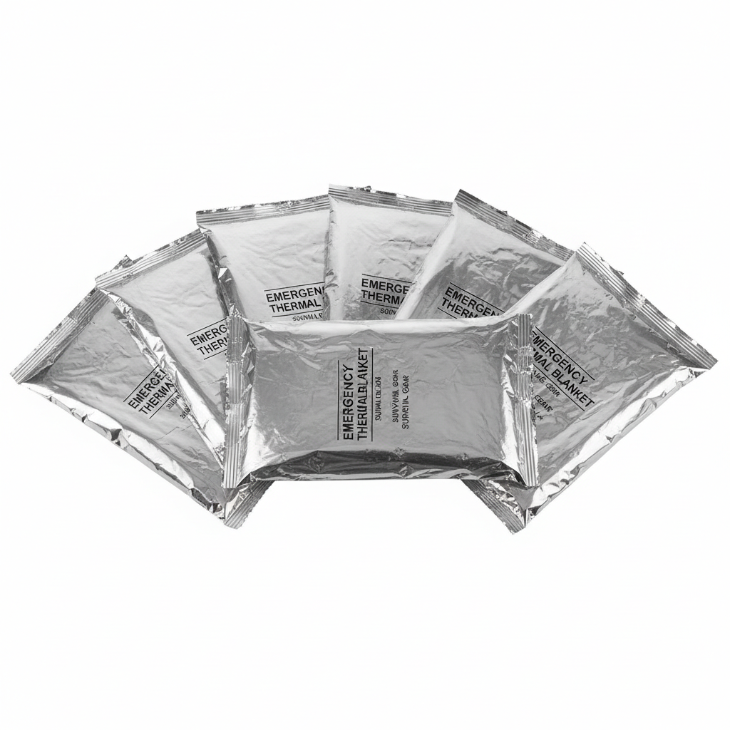 Emergency Mylar Survival Blanket Set 5pc