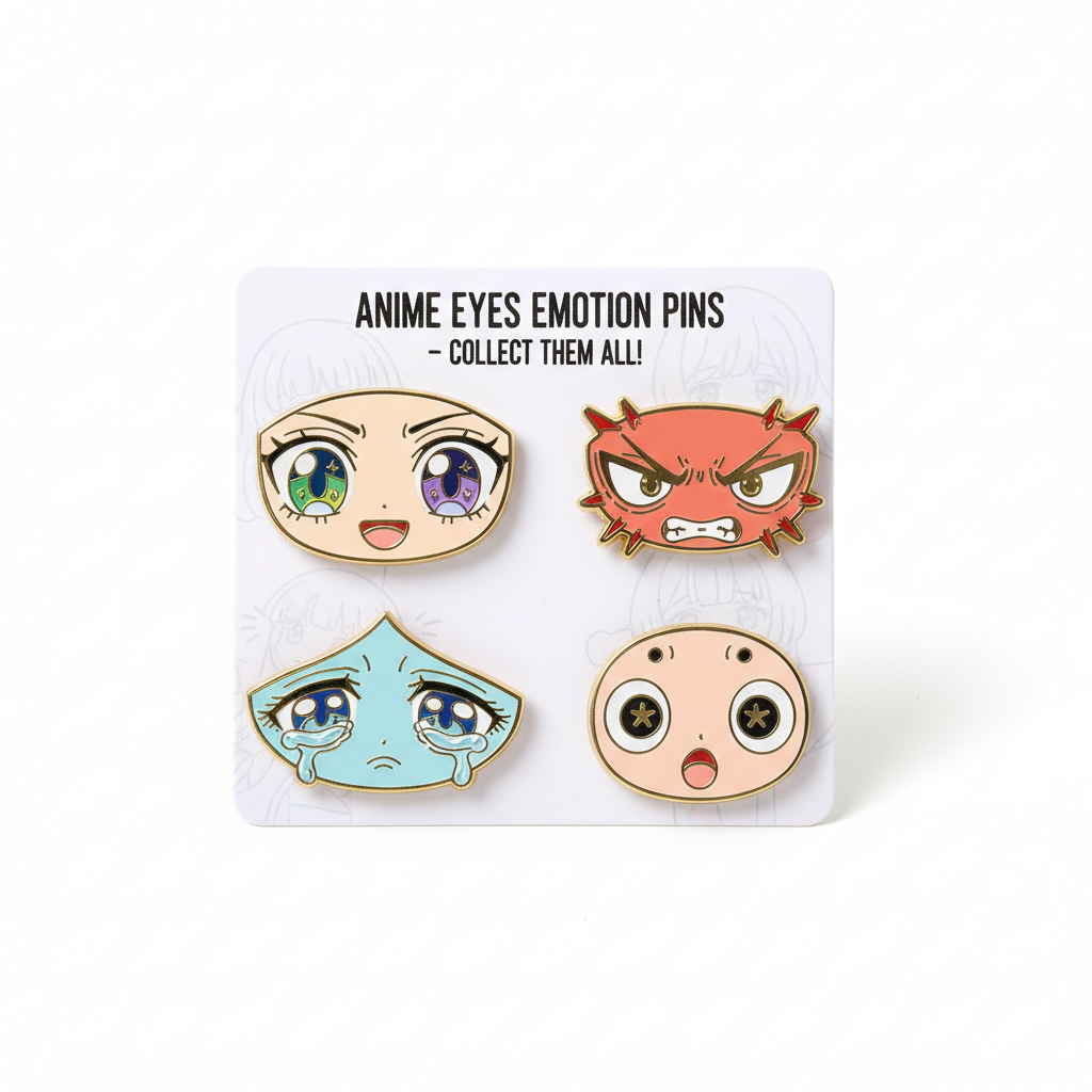 Anime Eyes Enamel Pin Set 4pc