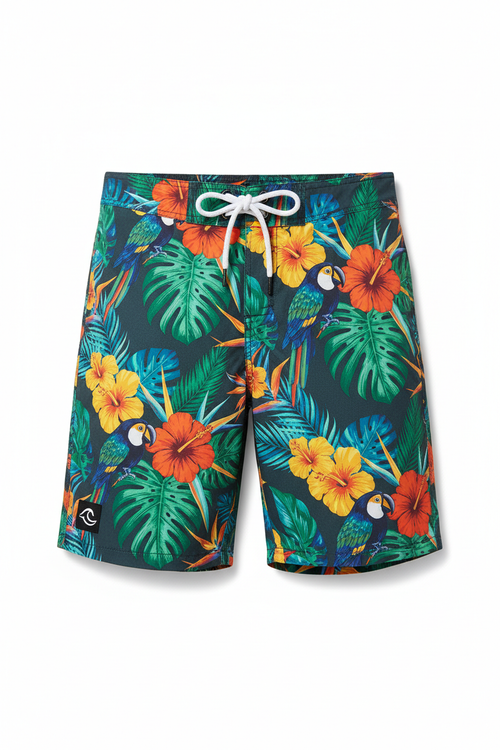 Men's Tropical Print Board Shorts