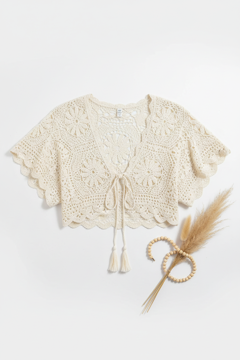 Women's Boho Crochet Crop Top