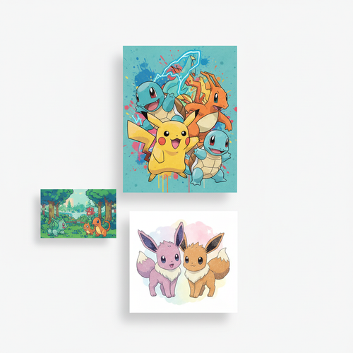 Pokemon Art Print Poster Set