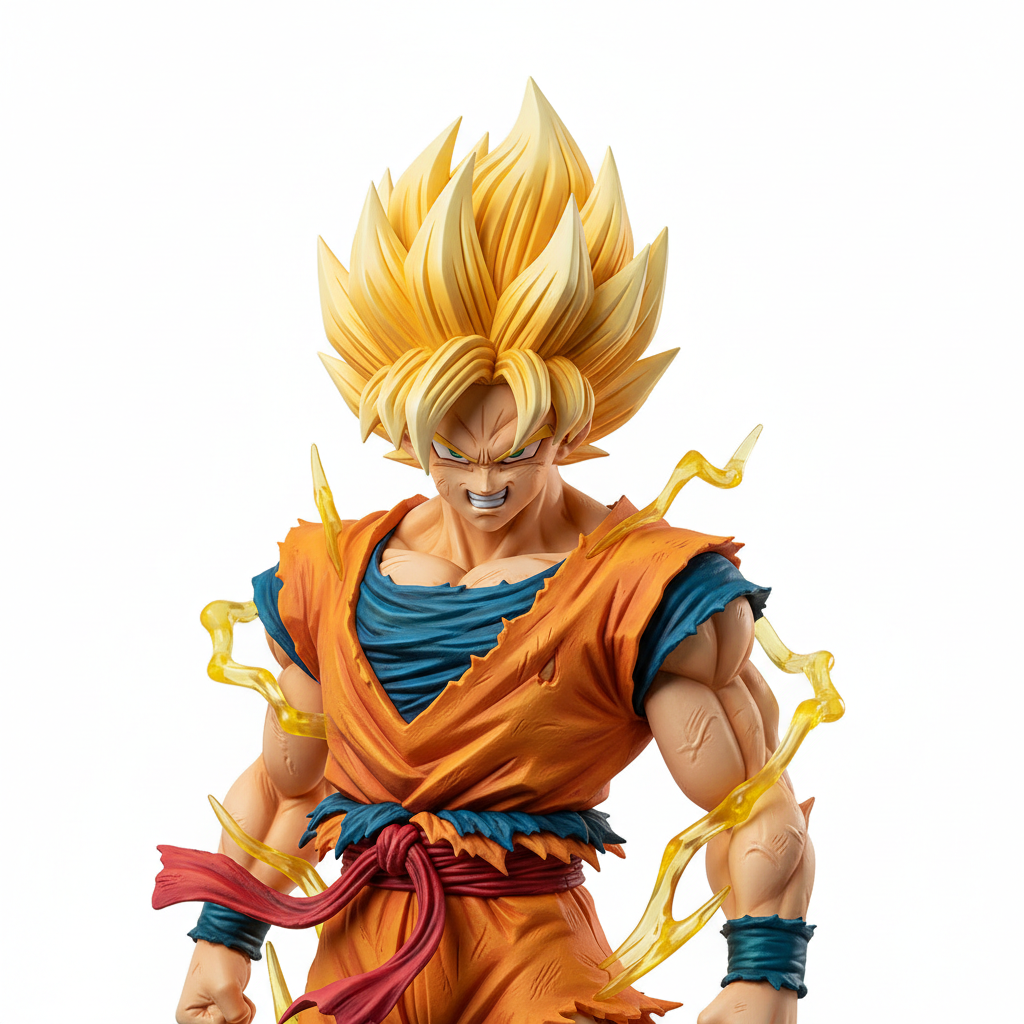 Goku Super Saiyan Statue Detail