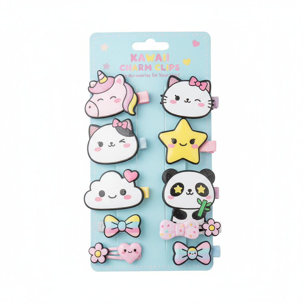 Kawaii Hair Clip Set