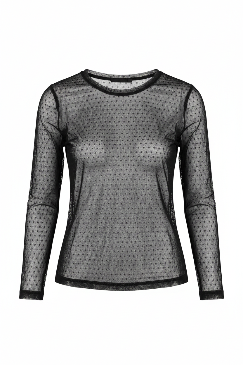 Women's Sheer Mesh Long Sleeve Top