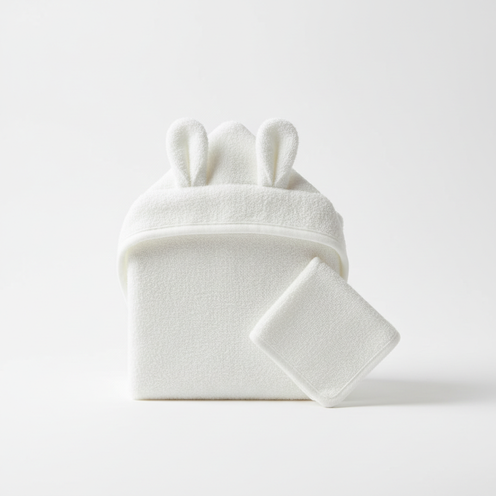 Baby Hooded Towel & Washcloth Set