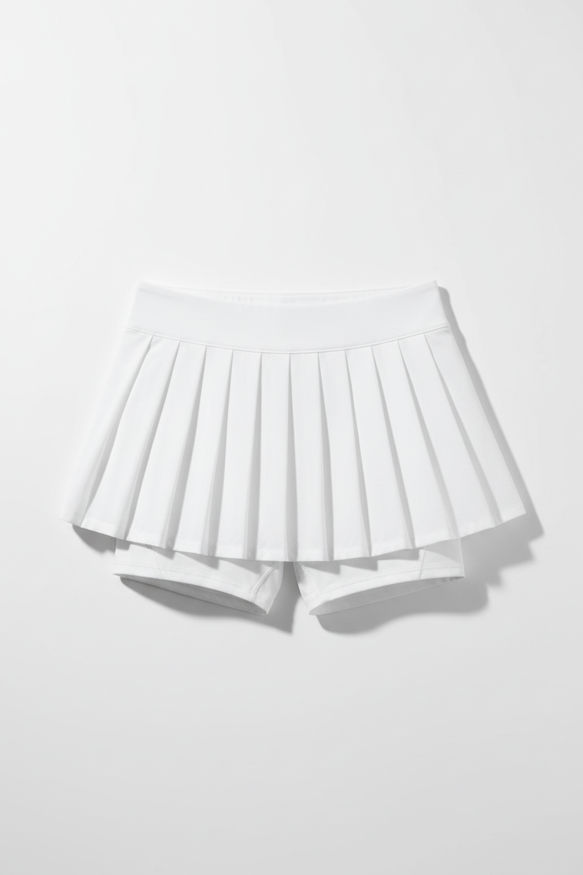 Women's Pleated Tennis Skirt with Built-In Shorts