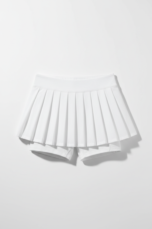 Women's Pleated Tennis Skirt with Built-In Shorts
