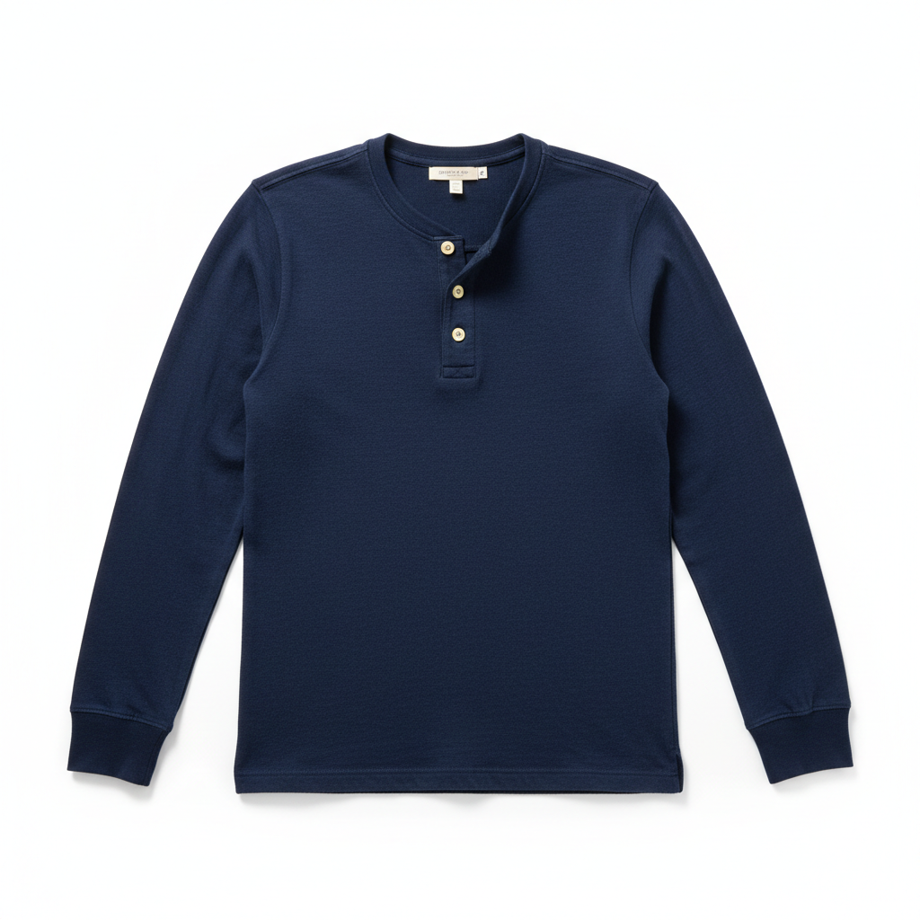 Men's Long Sleeve Henley Shirt