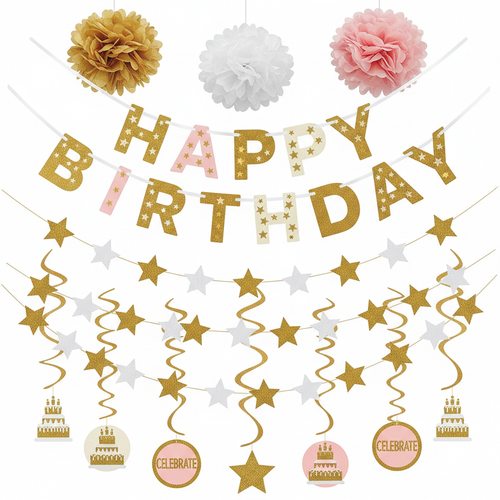Happy Birthday Banner & Decoration Kit